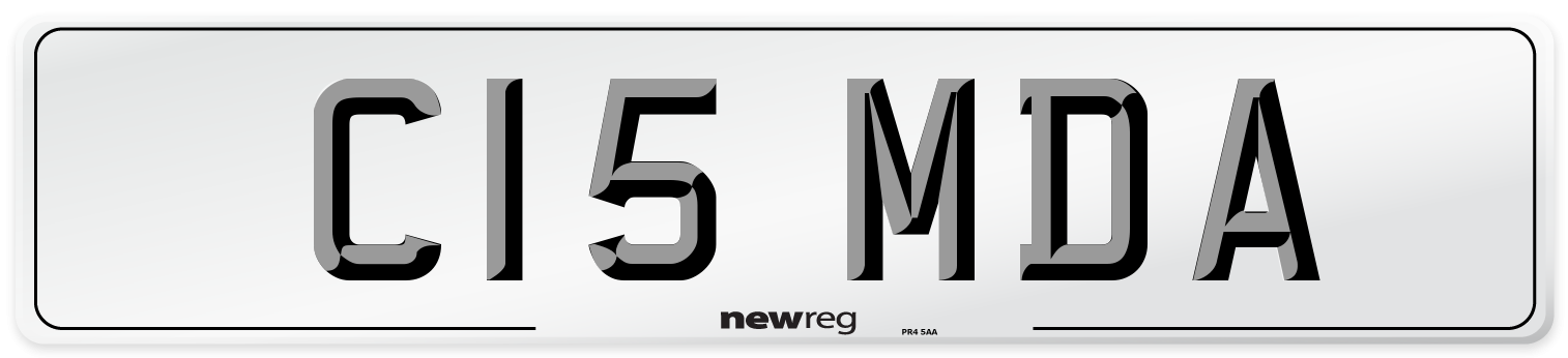 C15 MDA Number Plate from New Reg